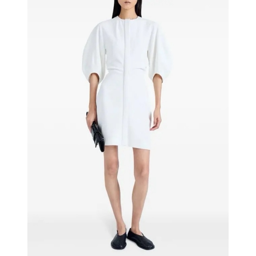 Proenza Schouler White Puff-Sleeve Mini Dress